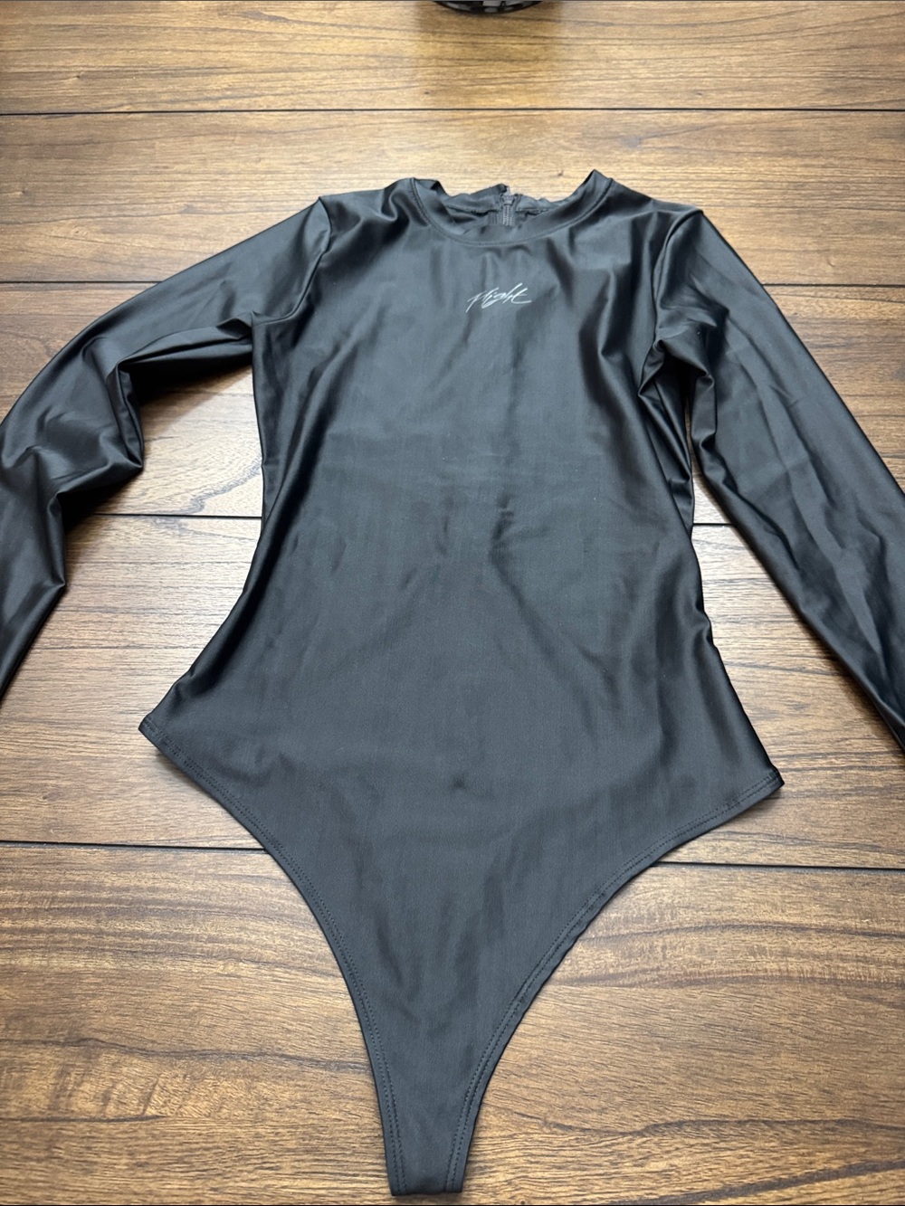 Micheal Jordan Black Long-Sleeve One-Piece Swimsuit -